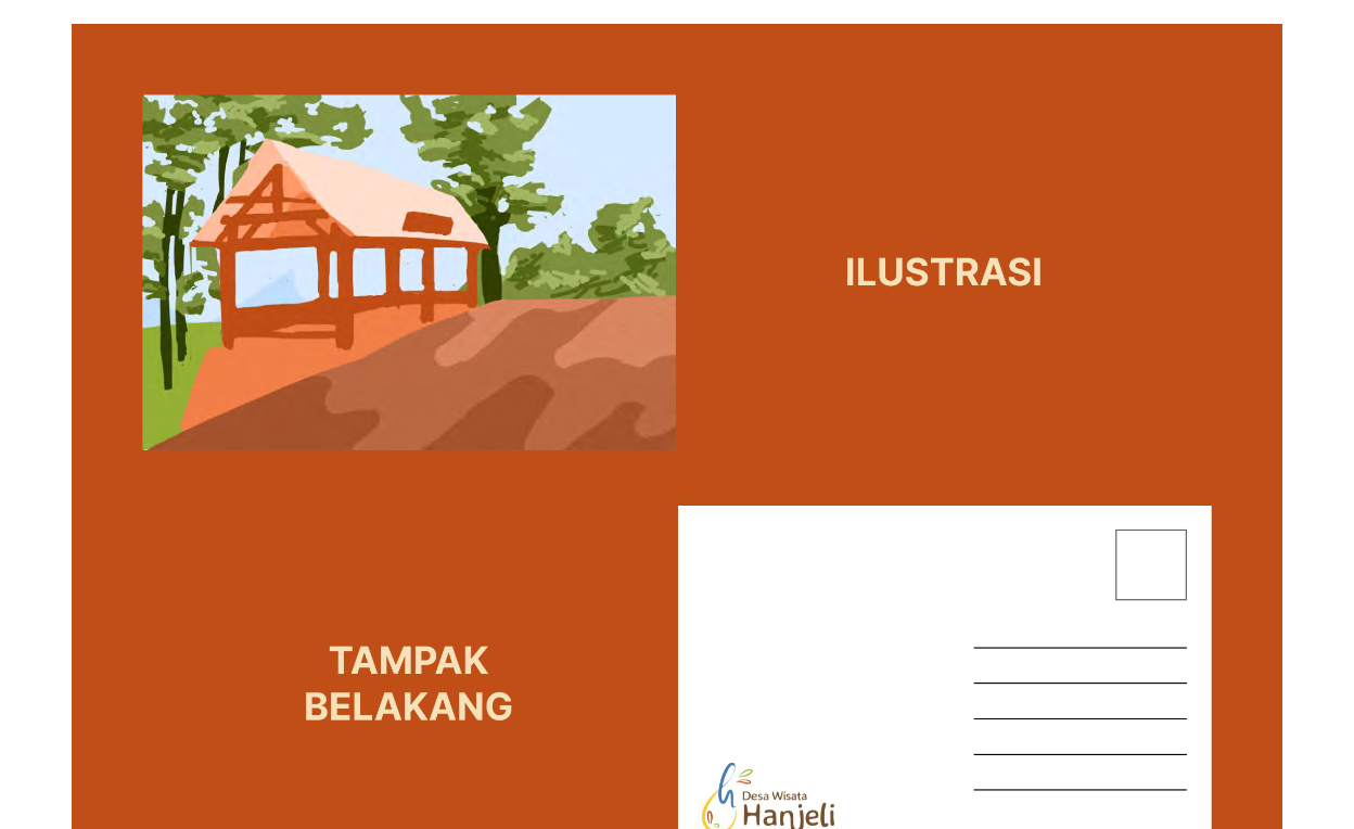 File Image Postcard Ilustrasi Desa Hanjeli